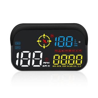 【星辰抬顯 老車救星】HUD M21 抬頭顯示器 時間顯示 OBD2+GPS雙系統 台灣一年保固