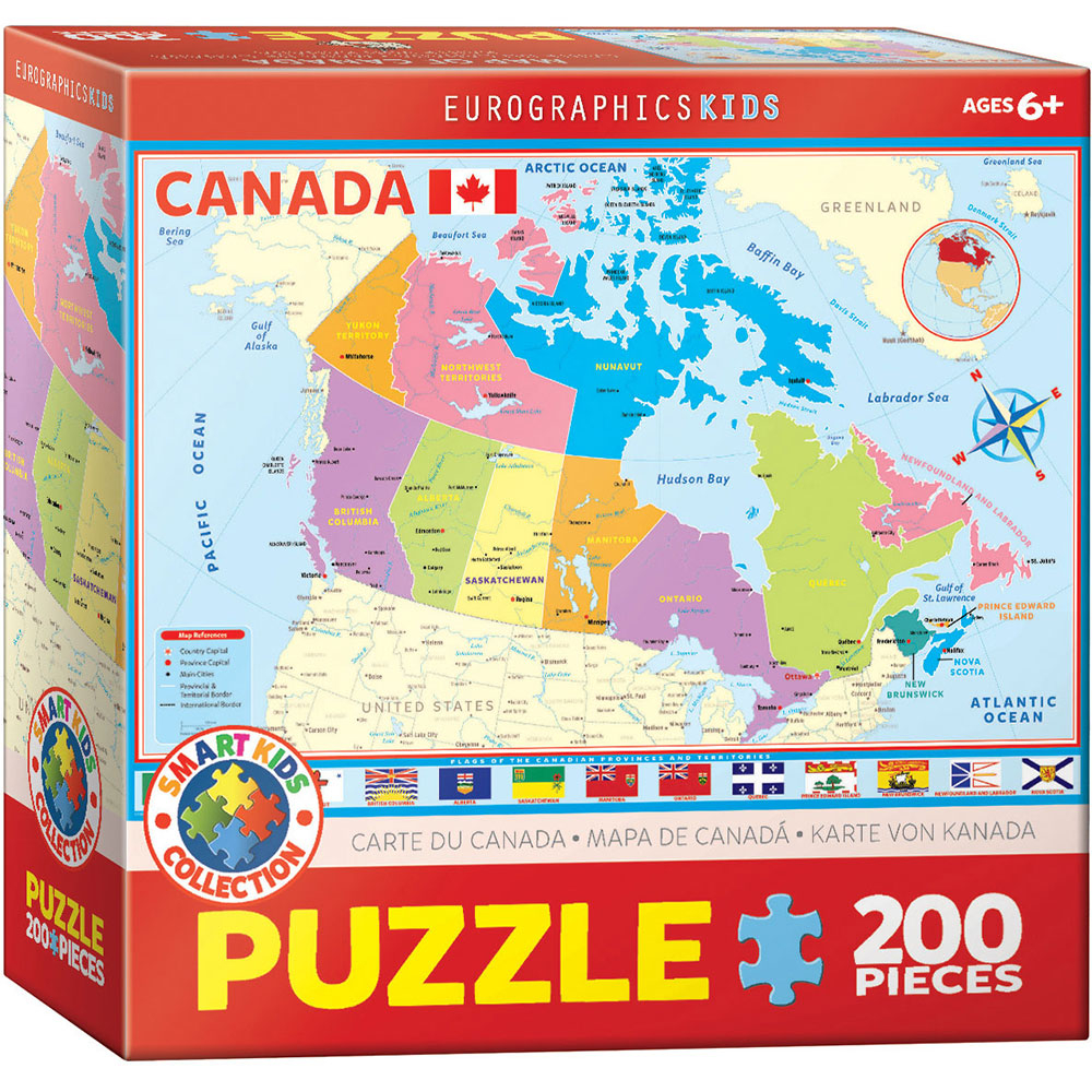Eurographics拼圖兒童拼圖-加拿大地圖(200P) PZ07971