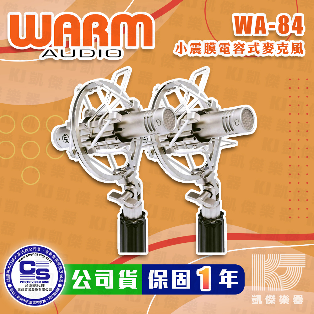 Warm Audio WA-84 Stereo Pair 電容式 麥克風 小震膜 樂器麥克風 公司貨【凱傑樂器】