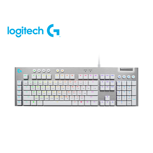 【喬格電腦】Logitech 羅技 G813機械式短軸電競鍵盤-白色
