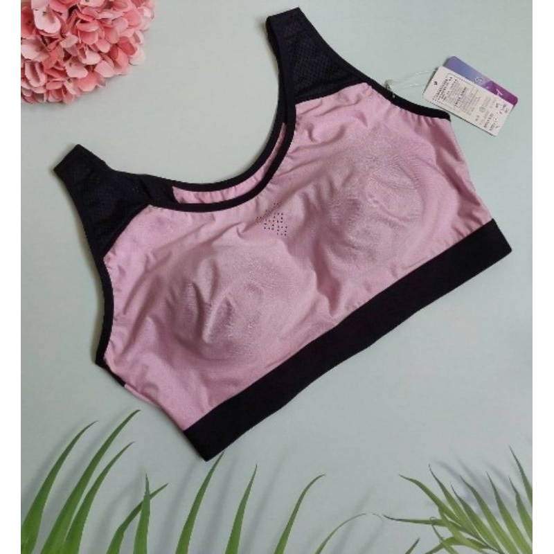 華歌爾 專業時尚 運動內衣 無鋼圈 背心式內衣 粉色 3L 瑜珈內衣 固定式罩杯