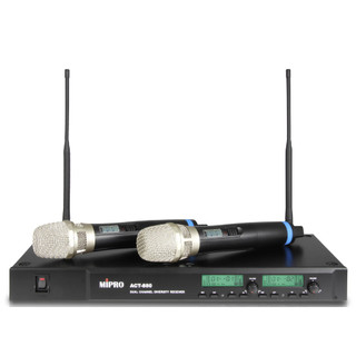 [ 沐耳 ] 無線麥克風精品 MIPRO 超值機種 ACT-880 歡唱/演說/雙無線麥克風組合（手握 / 頭戴/領夾）