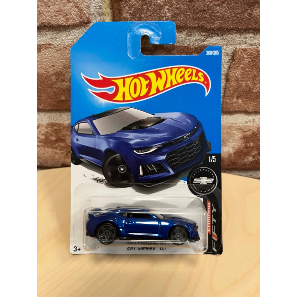 米妃兔㊣Hot Wheels 風火輪 小汽車 2017 Camaro ZL1 藍色 模型車 FIFTY 大黃蜂
