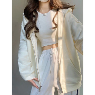 【羊城故事】外套 連帽外套 開衫外套 韓版上衣 oversize 韓系衣服 素色 下半身失蹤 開衫外套 刷毛外套 情侶裝