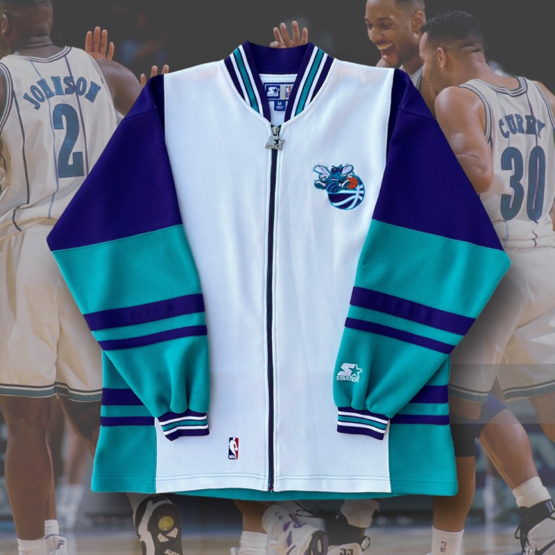 Hornets 90’s Warm Up Jacket 🐝 Starter 黃蜂隊 熱身外套 NBA外套 復古 古著