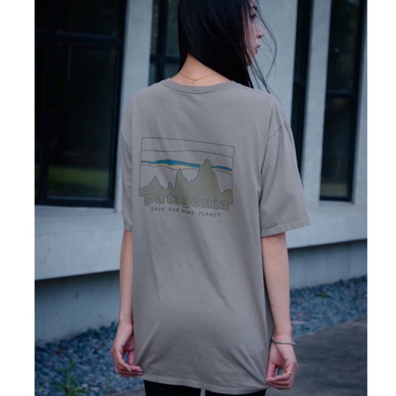 【吉米.tw】現貨 PATAGONIA Skyline Organic T-Shirt 男款 短袖 森林綠 E-1