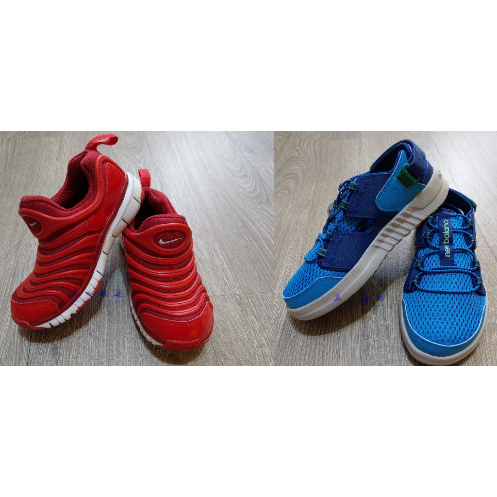 正版 童鞋 零碼出清 NIKE NB 紅色 藍色 NEW BALANCE 運動鞋 運動涼拖鞋 毛毛蟲鞋 18號 21號