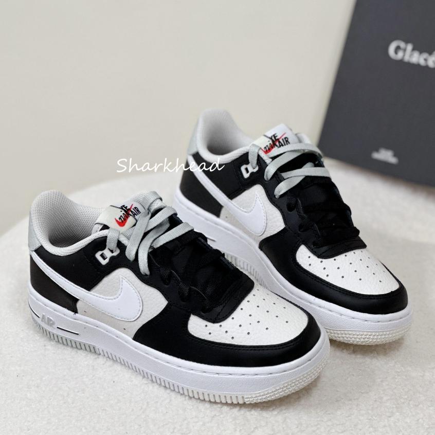 【Sharkhead】現貨 Nike Air Force 1 LV8 黑 米白 灰綠 全黑 大童款 FB9035-002