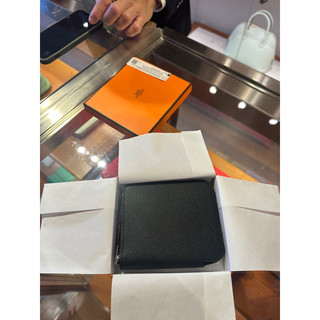 （已售出）全新現貨 愛馬仕 絲巾短夾 狗來富Hermes silk in wallet 黑色自由之城狗狗內裡 經典金剛色