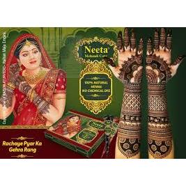 [綺異館] 印度 NEETA henna Mehandi 妮塔 1打 純植物紋身 指甲花 人體彩繪 短暫紋身KAVERI