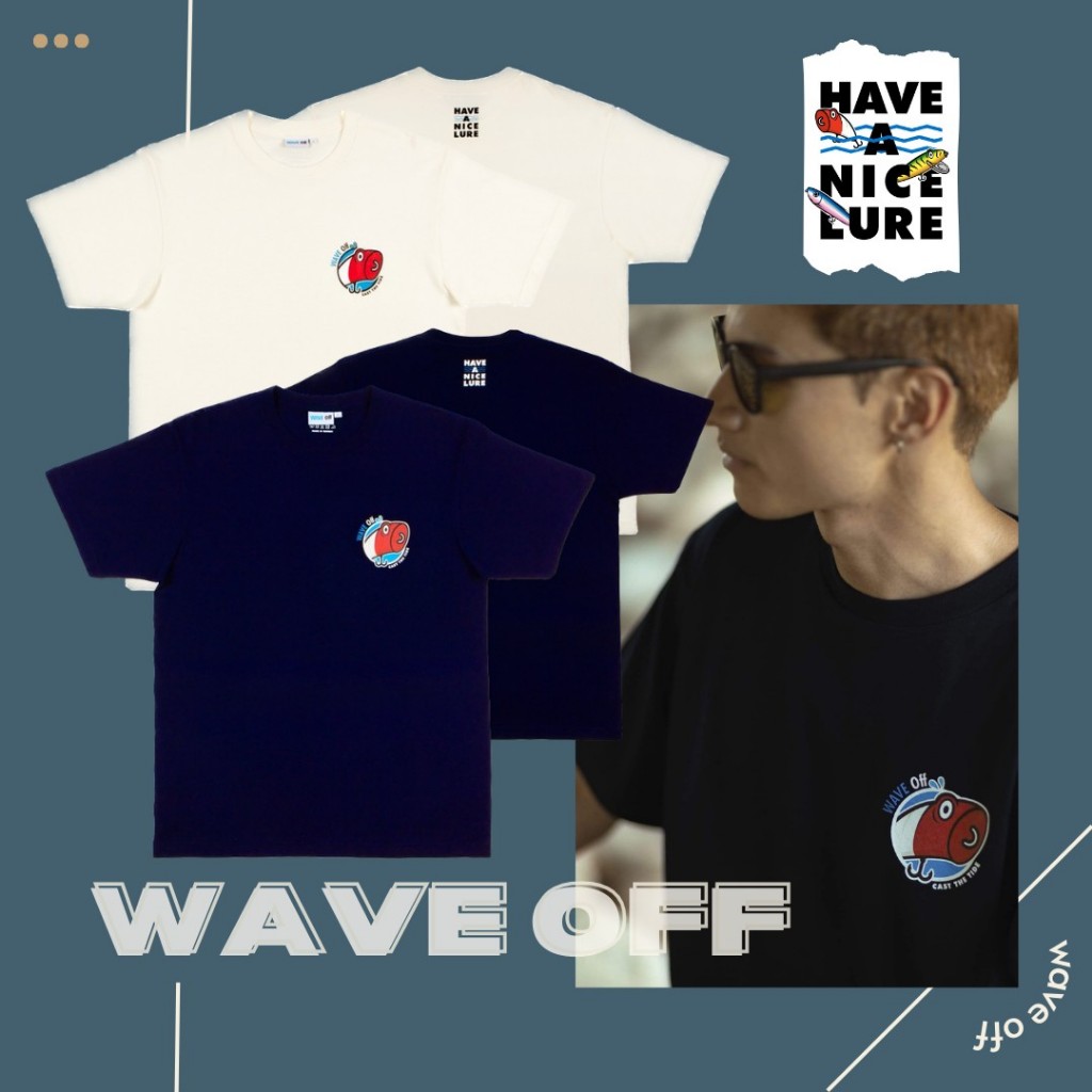 💢 桃園東區釣具【Okuma x Wave Off 波爬路亞 T-SHIRT 純棉上衣 短袖上衣】