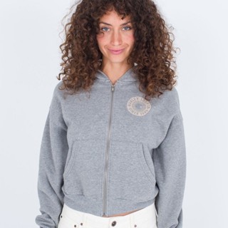 HURLEY｜女 HOT SPOT CROP ZIP UP HOODIE 連帽外套