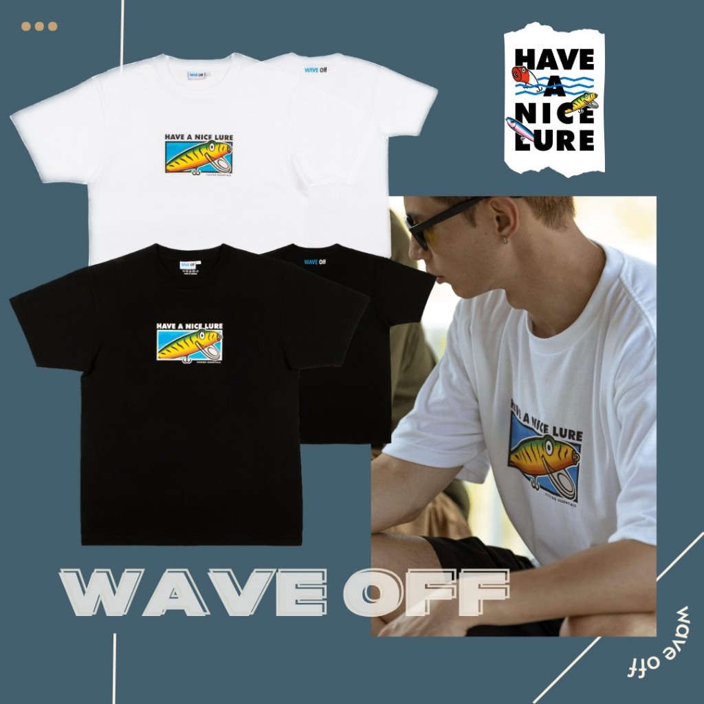 💢 桃園東區釣具【Okuma x Wave Off 米諾路亞 T-SHIRT 純棉上衣 短袖上衣】