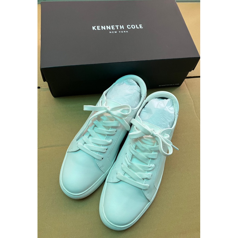 自售全新 美國代購 紐約品牌 Kenneth Cole 經典小白鞋 凱特 真皮 百搭 附完整鞋盒 24.5