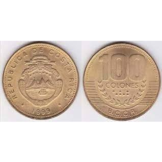 【全球郵幣】哥斯大黎加Costa Rica 1999年 100 Colones大型錢幣