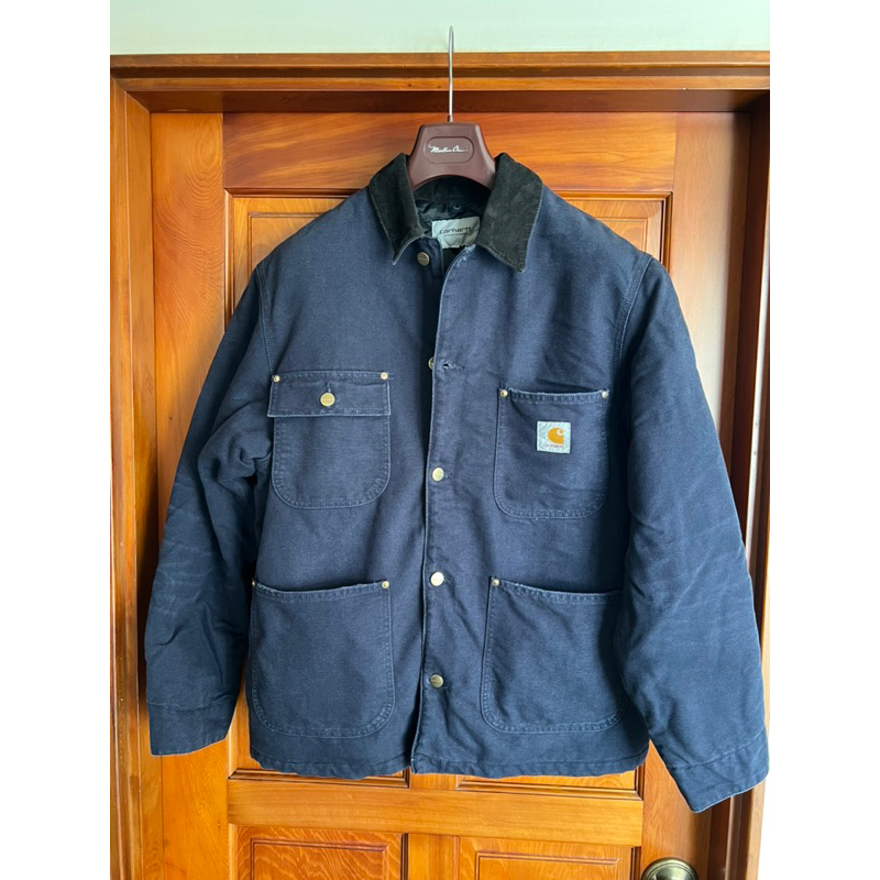 近全新Carhartt WIP OG Chore Coat 深藍色 大衣  菱格紋鋪棉內裡 m號。現況如圖。