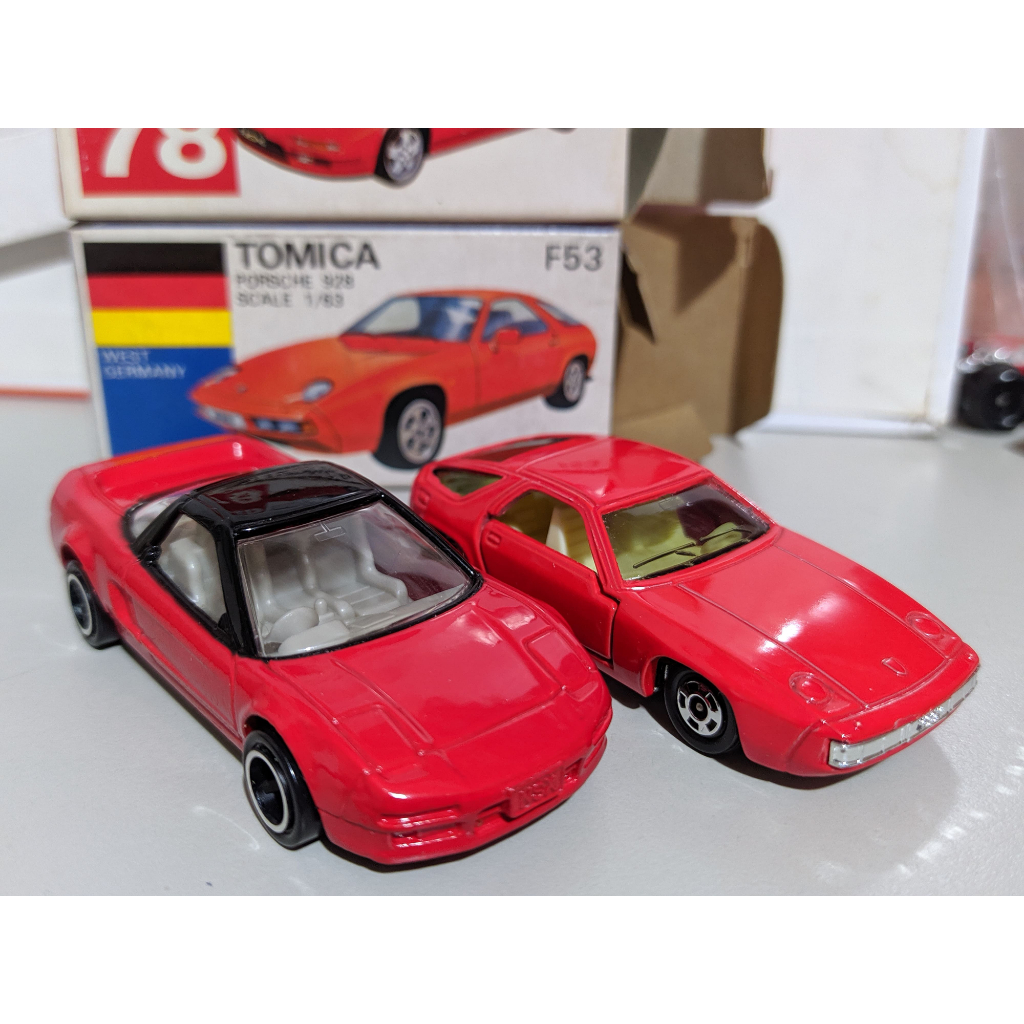 多美 Tomy Tomica 78 Honda NSX 紅盒 日本製 F53 Porsche 928 藍盒 日本製