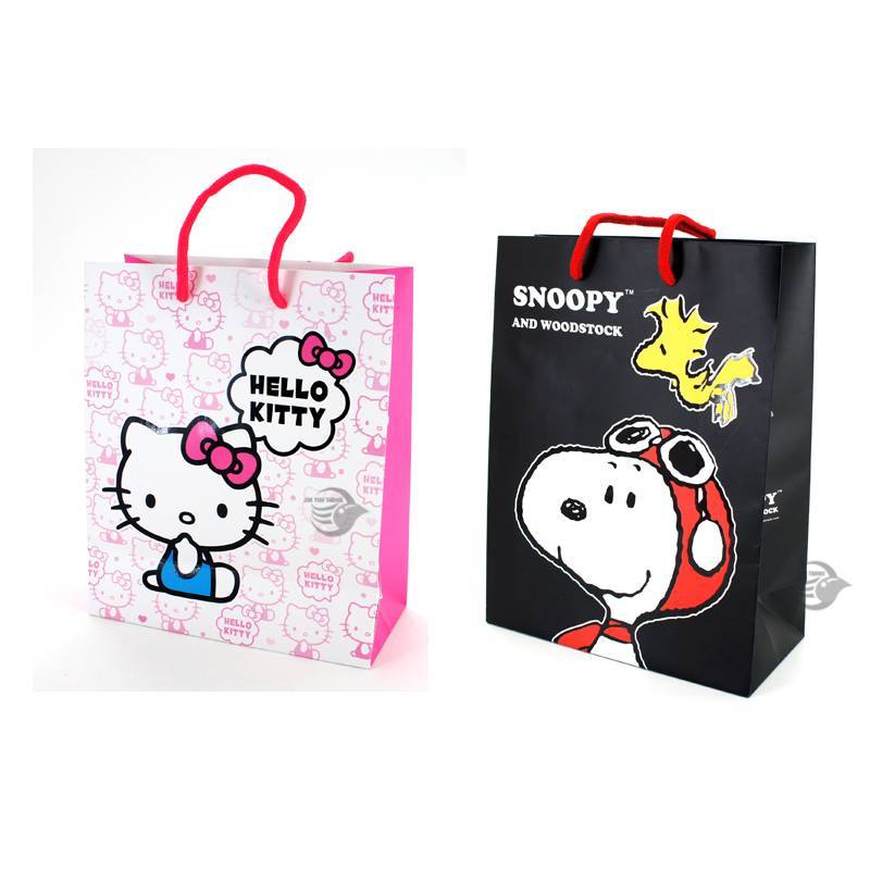 【福利品出清】凱蒂貓 Hello Kitty 史努比 提袋 禮物袋 紙袋 禮物包裝 【金玉堂文具】