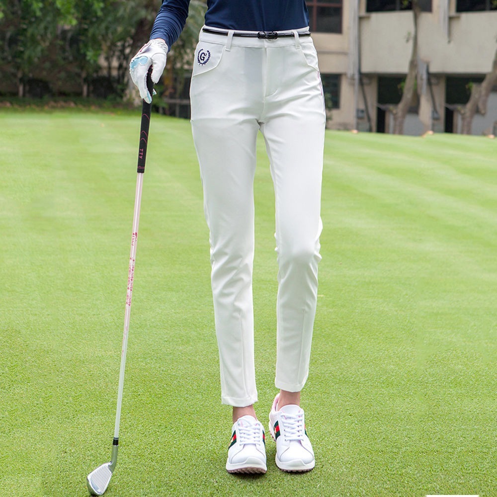 高爾夫球服裝薄款春夏長褲高爾夫女裝套裝彈力褲子顯瘦球褲