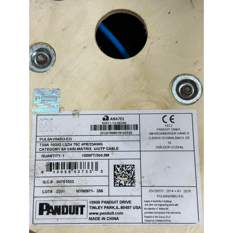 Panduit cat6A 網路線零售PUL6AV04BU-EG