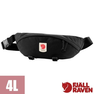 【Fjallraven 小狐狸】輕便隨身腰包 4L 臀包 單肩斜背包 護照包 隨身包/防水耐磨再生尼龍_黑_23166