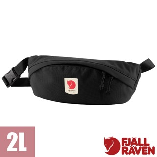 【Fjallraven 小狐狸】輕便隨身腰包 2L 臀包 單肩斜背包 護照包 隨身包/防水耐磨再生尼龍 黑 23165