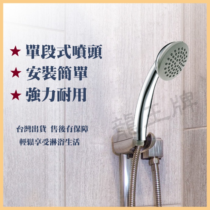 《龍王牌》CY-1010CP 台灣出貨 手持花灑 浴室蓮蓬頭 單段式淋浴噴頭