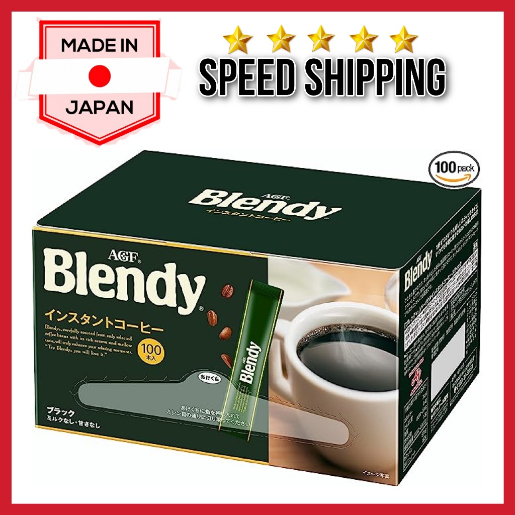 【日本直送 含稅】AGF BLENDY 即溶咖啡粉 / 100 支 / 無糖、無乳糖 / 即飲 / 易於製作