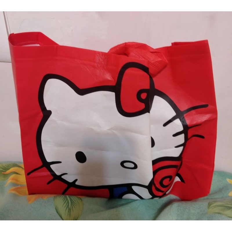 【現貨】 凱蒂貓 Hello Kitty HK 吉蒂貓 不織布材質 環保購物袋 手提袋 單肩包 側肩包購物包 防水購物袋