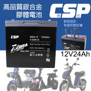 CSP進煌 EB24-12銀合金膠體電池12V24Ah/等同6-DZM-20.電動車電池.REC22-12