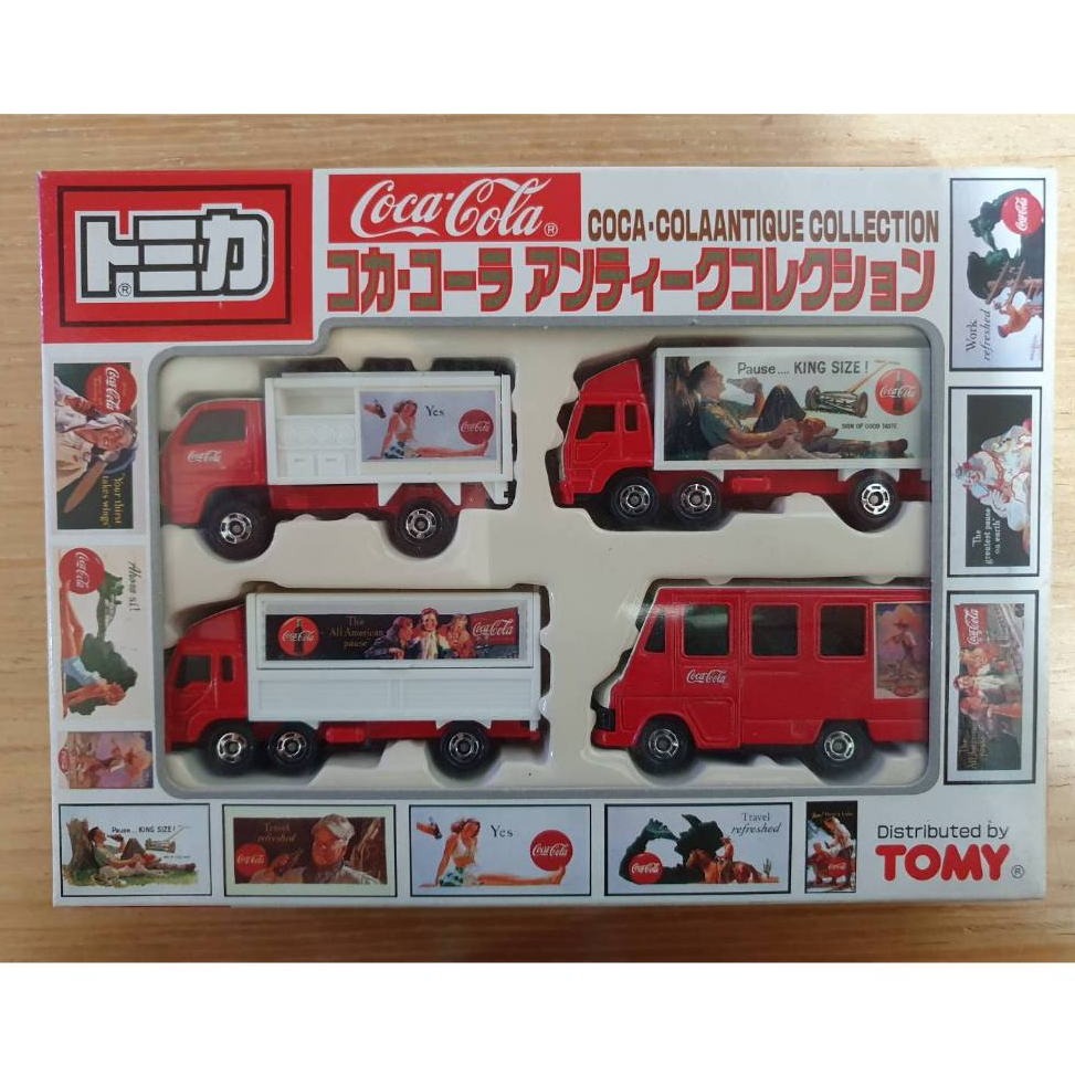 日版 現貨 絕版 限量 稀有 Tomica 多美 小汽車 模型車 可口可樂 套組盒組 Coca Cola 四車組