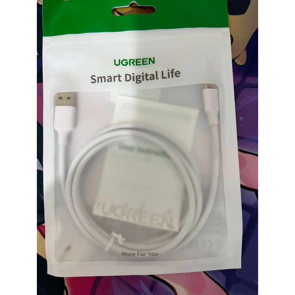 【現貨】綠聯 UGreen USB-C/Type-C快充傳輸線  白色 1M