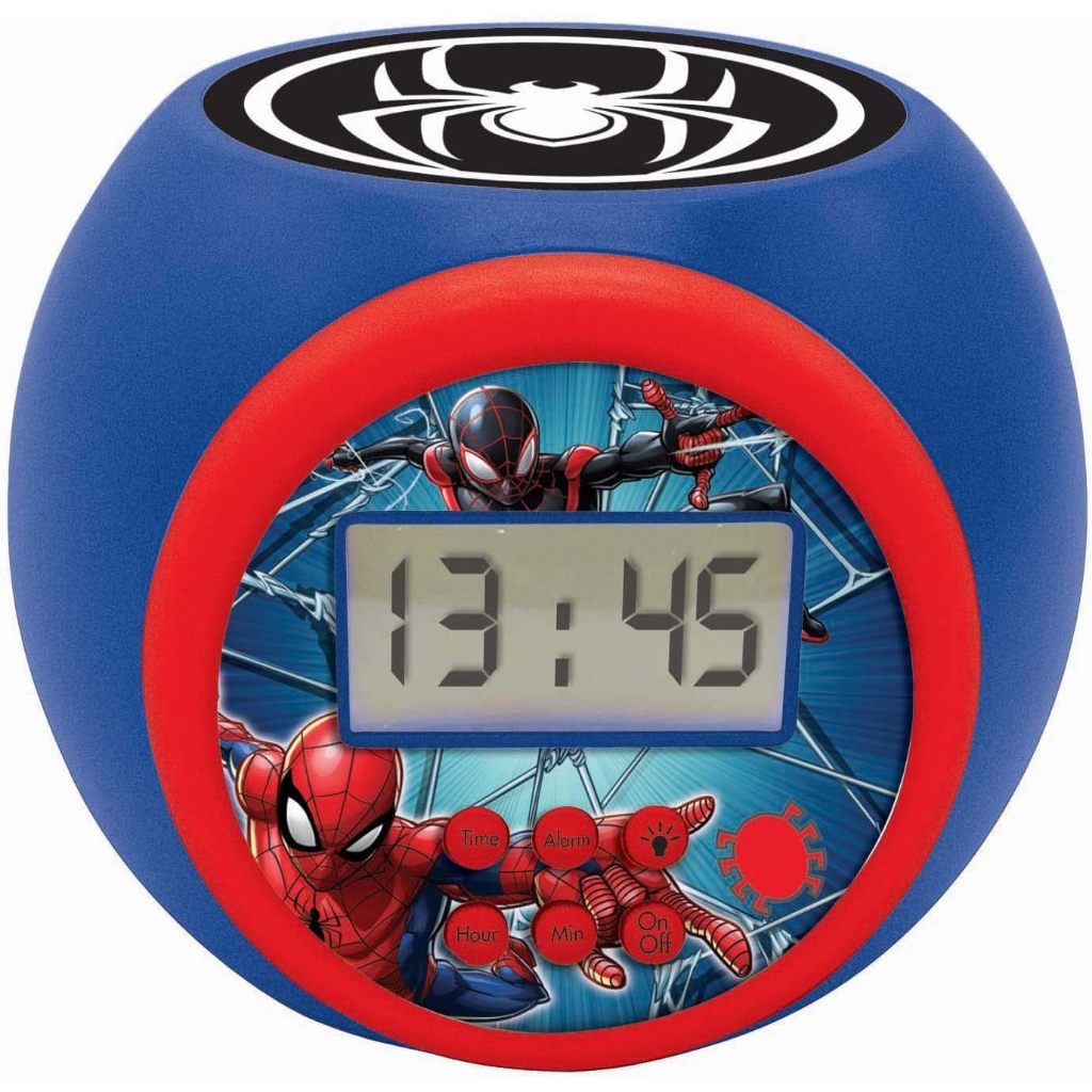 預購👍正版空運👍美國迪士尼 Marvel Spider Man 蜘蛛人 兒童鬧鐘 小夜燈 時鐘 投射燈 小夜燈