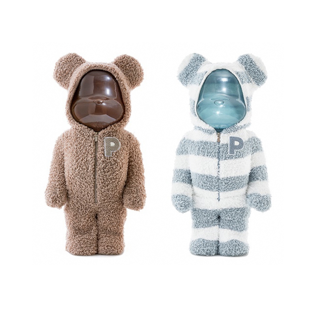 【Fashion SPLY】GELATO PIQUE x BE@RBRICK BEIGE 棕色/水藍 睡衣熊1000%