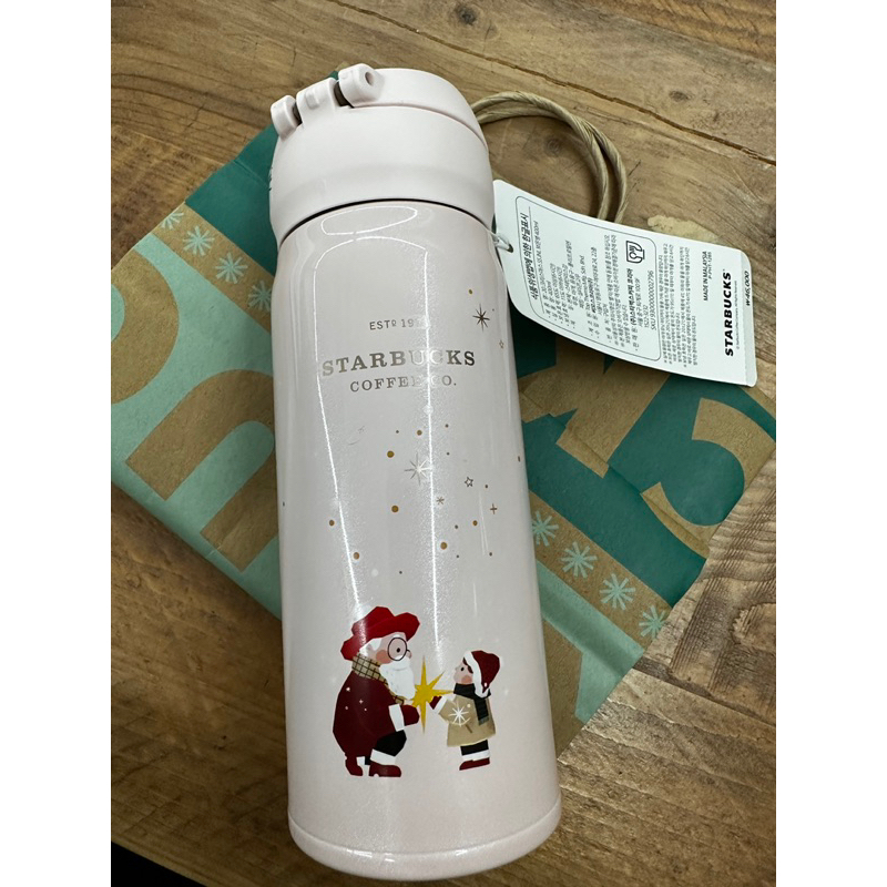全新星巴克韓國聖誕節限定保溫杯400ml(附紙袋）保溫瓶