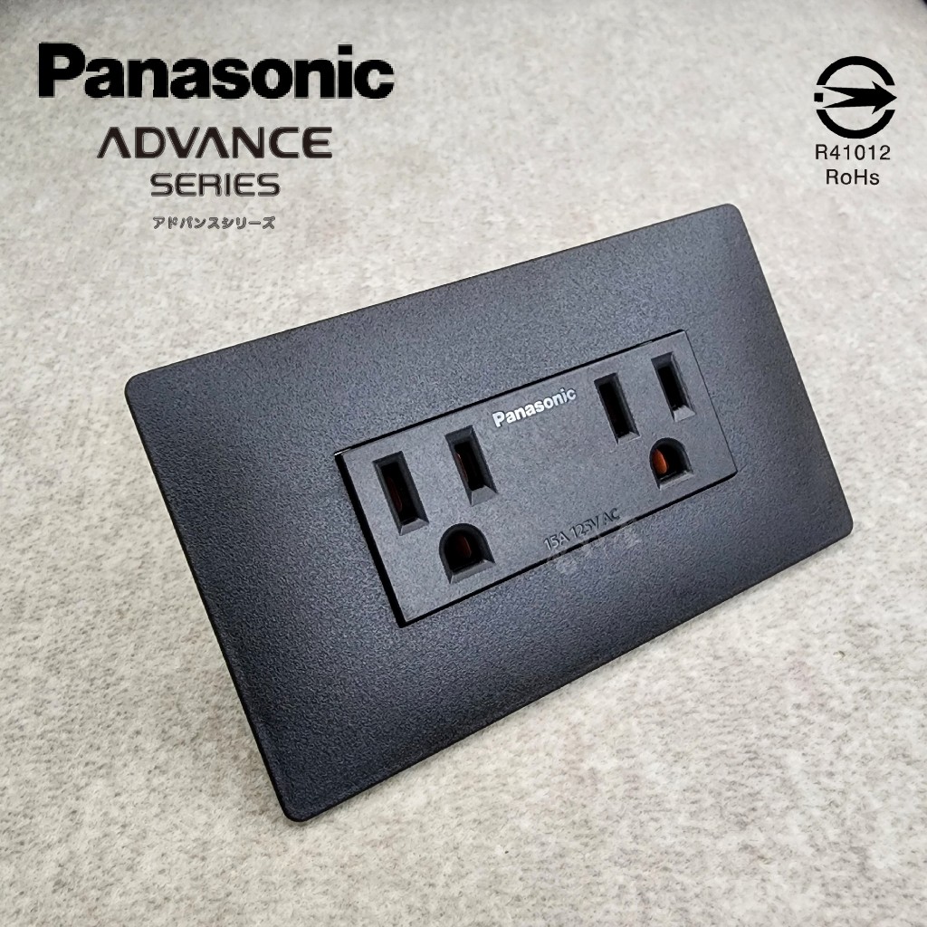 新品 霧黑 5.5專插 專用插座 超薄面板 清水模  日本製 ADVANCE 國際牌 Panasonic 極簡風 鋼鐵灰