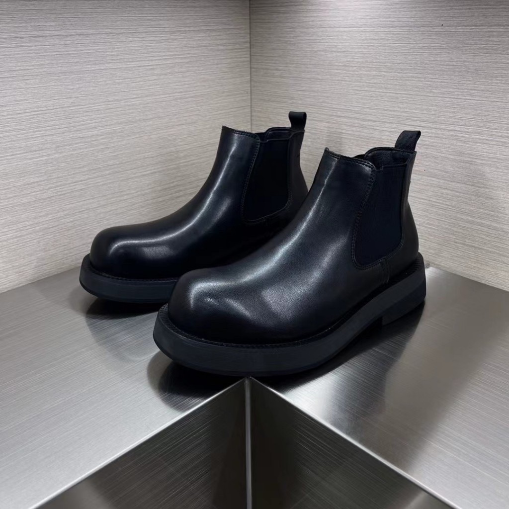 【20ss_select】韓款 復古切爾西煙筒靴 厚底皮鞋 皮鞋 鞋子 雨鞋 西裝鞋 正式場合 男生鞋子 高筒靴子