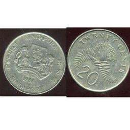 【全球郵幣】新加坡 1987 20 CENTS 50分 SINGAPORE AU