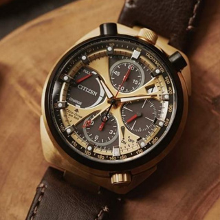 CITIZEN 星辰 Tsuno Chrono 50週年限定 牛頭錶 光動能計時腕錶AV0072-01X