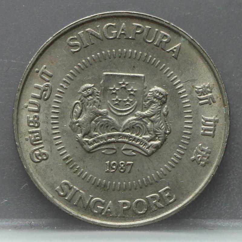 【全球郵幣】新加坡 1987 50 CENTS 50分 SINGAPORE 罕見年份