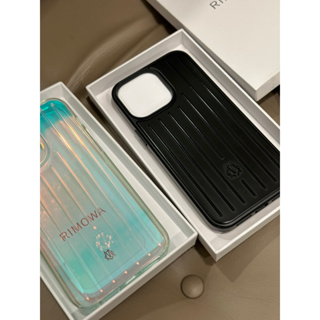 正版 二手 RIMOWA IPhone 14 Pro Max 手機殼 行李箱殼 全黑 透明 黑 黑色 極光 炫彩 透明殼