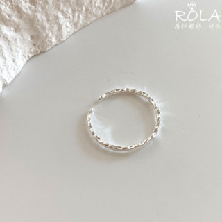 ROLA蘿拉銀飾.飾品 “現貨當天出” 不規則紋理925純銀尾戒活動戒指 開口戒指.
