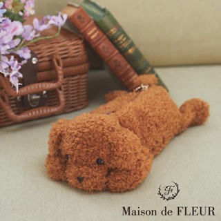 Maison de FLEUR 狗狗系列紅貴賓造型毛絨收納袋(8A33FJJ3500)