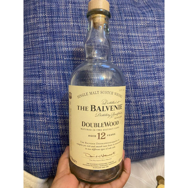 二手空酒瓶 空瓶 THE BALVENIE 百富12年 威士忌 裝飾 700ml