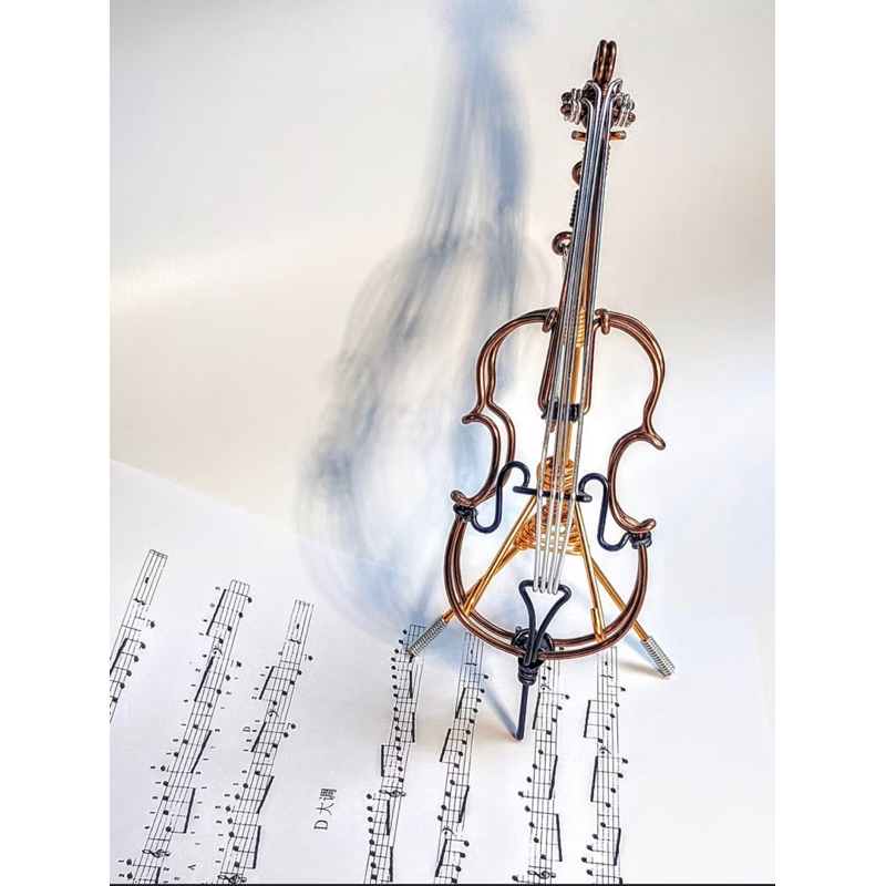 「21cm 」文創藝術 訂製款 鋁線 大提琴樂器（內含 支架）送禮 演奏