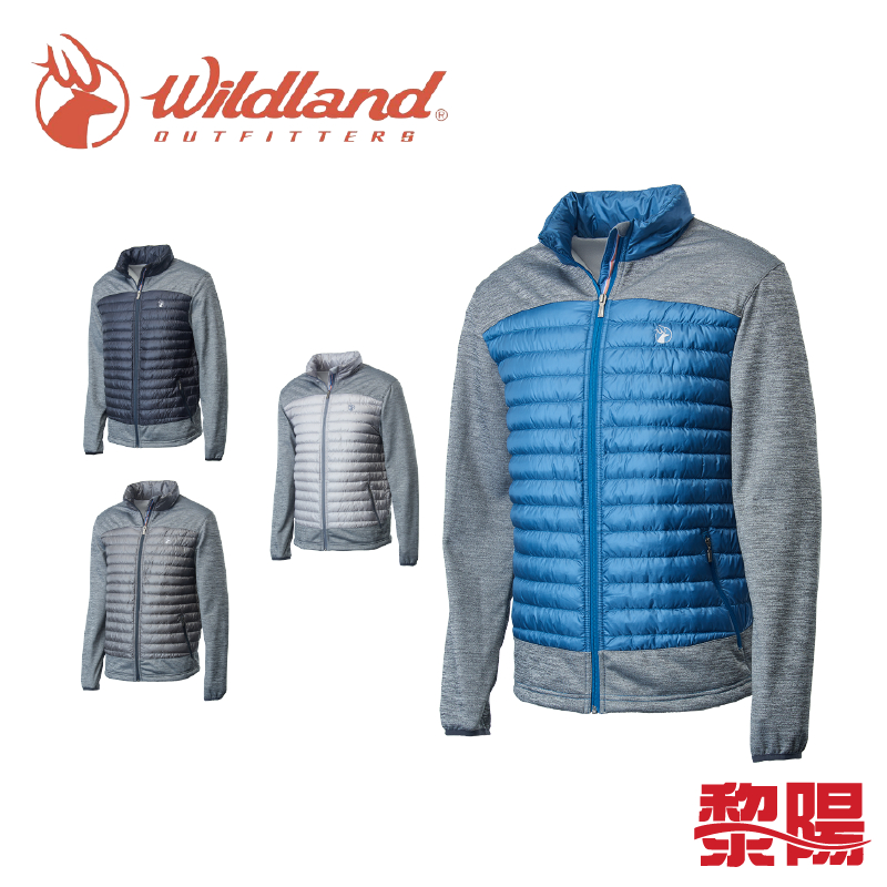 Wildland 荒野 0A62992 彈性針織拼接羽絨外套 男款 (4色)防絨/輕量透氣/防風保暖02W0062992