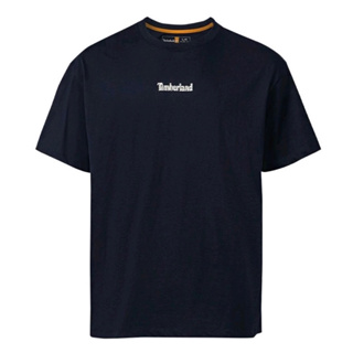 Timberland男款深寶石藍背部戶外休閒冒險印花短袖T恤|A6CJ2-433(二手)