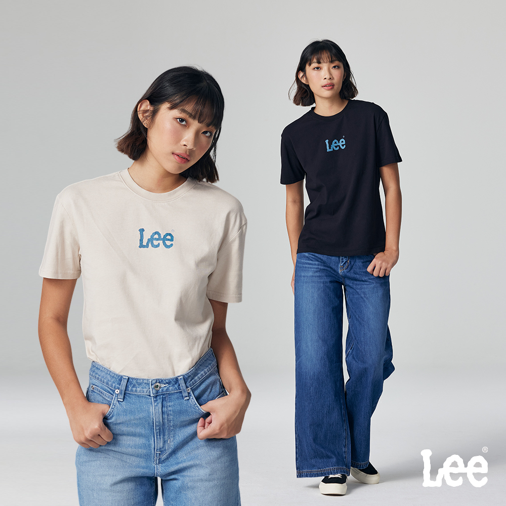 Lee 小LOGO寬鬆短袖T恤 女 黑色 卡其 MODERN LB302094