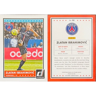 伊布 Zalatan Ibrahimovic 2015 DONRUSS SOCCER #52 聖日耳曼人隊 足球卡