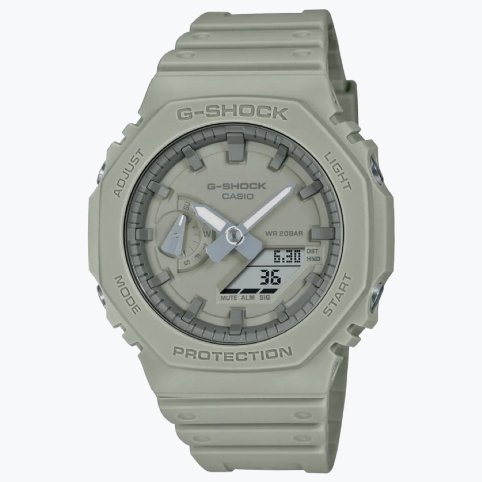【G-SHOCK】CASIO 八角農家橡樹大地色調 雙顯腕錶 GA-2100NC-3A 45.4mm現代鐘錶
